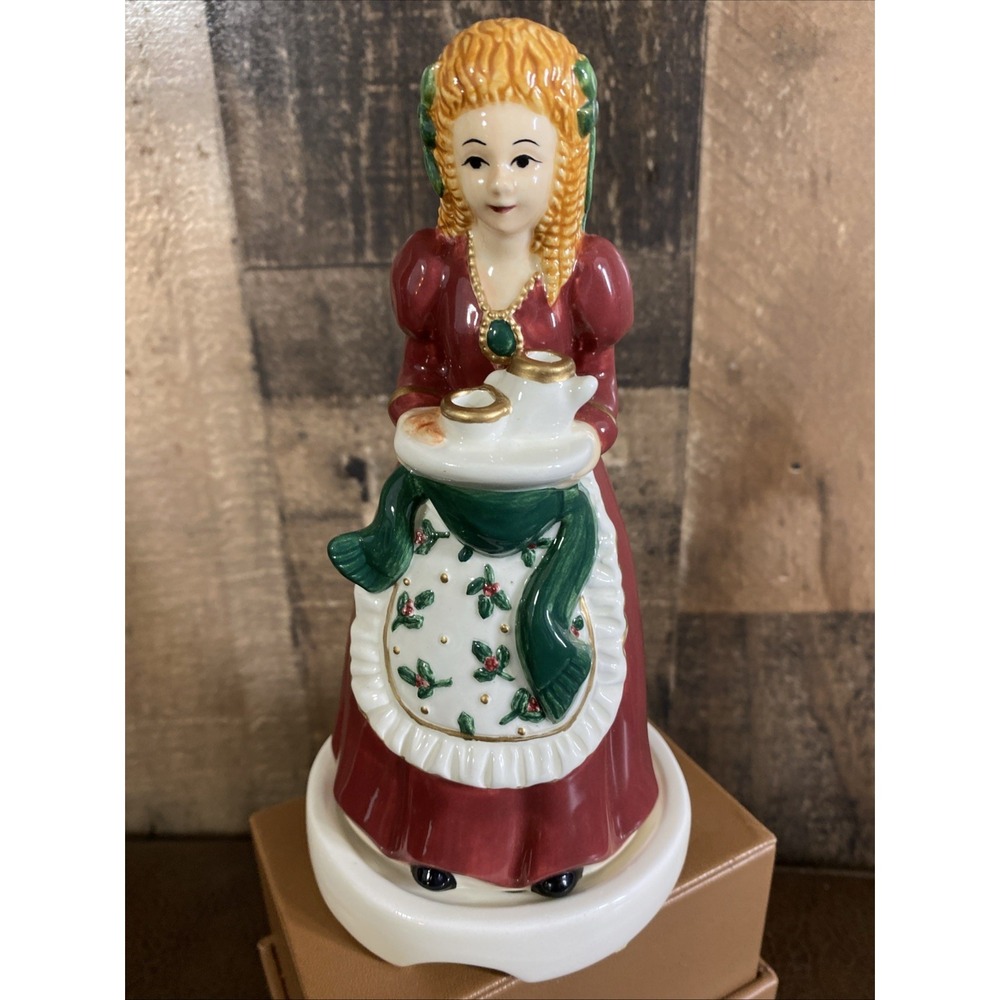 Claire Burke Ceramic Incense Burner Christmas Pioneer Woman Prairie 6" Vtg 1999